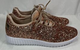 Sparkly Rose Gold Sneakers/Tennis Shoes size 7 - Forever brand NEW IN BOX - $16.78