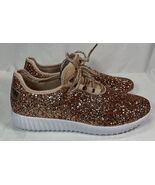 Sparkly Rose Gold Sneakers/Tennis Shoes size 7 - Forever brand NEW IN BOX - $16.78