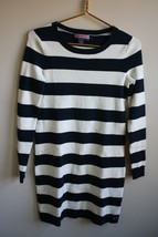 Vineyard Vines XS Navy Blue White Sailor Stripe Cotton Blend Sweater Dress - £17.94 GBP
