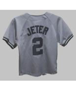 $15 Derek Jeter #2 N.Y. Yankees Vintage 90s MLB Boys Gray Majestic Jersey 8 - £10.69 GBP