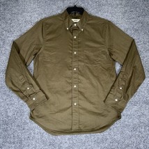 Buck Mason Shirt Mens Medium Olive Green Long Sleeve Button-Down Pocket ... - £32.48 GBP