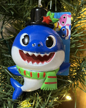 Kurt S. Adler Daddy Shark Christmas Tree Ornament Top Hat Blue Baby Shark NWT - £9.43 GBP