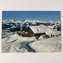 1970 Winter Skiing Aroser Weisshorn Switzerland to Lancaster Postcard Sk... - $93.31 MXN