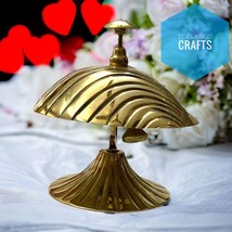 Campana de mesa estilo vieira de mar pulido de latón vintage, campana de... - $48.17