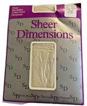 Pantyhose Sheer Dimensions Sheer Size A Ivory Made in USA Sandalfoot NIP Vintage - £9.53 GBP
