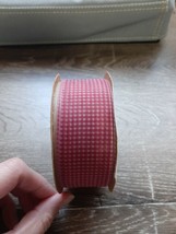 Sold By Spool Polyester Ribbon 3 yards Red Checkered - £5.80 GBP