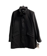 Lauren Ralph Lauren Coat Womens 14 Black Wool Tab Front Old Money Preppy... - $168.39 CAD