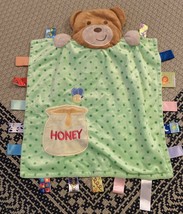 TAGGIES Peek A Boo Bear CUB Lovey Security Baby Blanket Honey Pot & Bees - £17.50 GBP