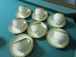 W.Guerin &amp; Co Limoges France 1891-1932 - 7 Coffee Cups and Saucers [70] - £127.96 GBP