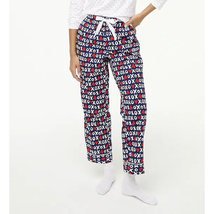 J Crew Factory Cropped Cotton Pajama PJ Lounge Pants | XOXO Valentine Hearts NEW - £22.49 GBP