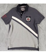 US Polo Assn Shirt Mens Large Gray 125th Anniversary Slim Fit Preppy Rugby Polo - $45.53