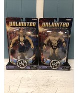 WWE CLASSIC SUPERSTARS UNLIMITED KURT ANGLE + The Rock WRESTLING FIGUREs - $69.87
