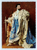 Portrait Mad King Ludgwig II in Robes Sword Postcard - $110.90 MXN