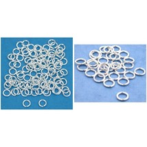Sterling Silver 100 open jump rings 3mm &amp; 30 closed jump rings 6mm Kit 2 Pcs - £16.66 GBP
