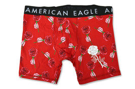 American Eagle Men&#39;s Red Roses 6&quot; Scratch Sniff Scented Boxer Brief, M 8870-7 - £19.74 GBP