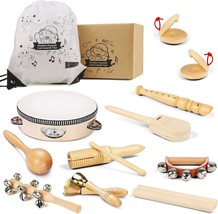 Chriffer Kids Musical Instruments Toys, Percussion Instruments Set With, 10Pcs - £33.96 GBP