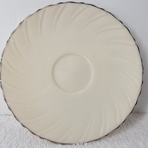 Weatherly Lenox D517 Saucer Butter Plate Cream Color Platinum Trim Swirl... - $152.48 MXN