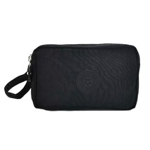 2021 Fashion Womens Solid 3 Layer Canvas Phone Bag Short Wallet Three-Layer Zipp - £24.13 GBP