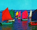Sailing Boats on Chautauqua Lake New York NY UNP Vtg Chrome Postcard - $8.86