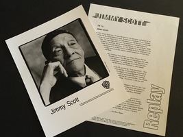 jazz vocals JIMMY SCOTT orig 1996 WB Heaven PROMO Press Release &amp; b&amp;w PHOTO - £19.97 GBP