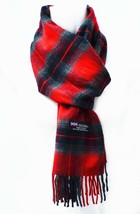 Plaid-Red/Gray/Black Scarves Mens Womens Wool Scarf Warm Wool 100% Cashmere - £14.38 GBP