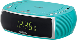 Turquoise Modern Home CD Tabletop Stereo Clock Digital AM/FM Radio - £70.06 GBP