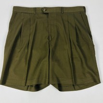 Tehama Clint Mens Golf Shorts Size 40 Brown Pleated Front Polyester Blend - $18.99