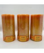 Pier 1 Ginger Peach 3x6 Pillar Candle Lot of 3 – Discontinued Scent - €42,43 EUR