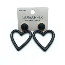 Sugarfix by Baublebar Earrings Dangle Heart Plastic Black - £3.92 GBP