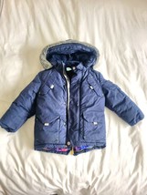 Ted Baker Navy Parka Coat Kids Boys Age 4 Downs Coat - £27.01 GBP