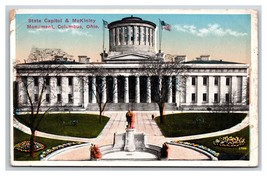 State Capitol and Mckinley Monument Columbus Ohio OH UNP WB Postcard V21 - £2.28 GBP