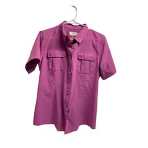 Guide Series Womens Size Medium Purple Gander Mountain Short Sleeve Purple Butto - $10.29