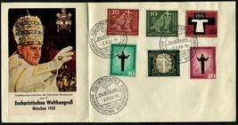 1960 POPE JOHN XXIII Germany Eucharistischer Weltkongress Stamp Envelope... - £15.62 GBP