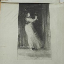 Antiguo Foto Grabado En Seda Escenas De Clerical Vida Janet por W. L. Taylor - £95.75 GBP