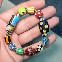Vintage African Venetian Style Glass Beads Bracelet #BR7 - $25.76