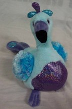 Ganz SOFT BLUE &amp; PURPLE BLUEFADOODLE BIRD 8&quot; Plush STUFFED ANIMAL Toy - £12.09 GBP