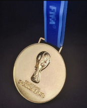 2018 Russia FIFA Soccer World Cup Gold &#39;Winner&#39;s Medal with Logo Ribbon ... - £27.50 GBP