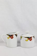 American Atelier Canton Road Porcelain Set of 2 Sugar Bowl with Lid &amp; Creamer - £19.45 GBP