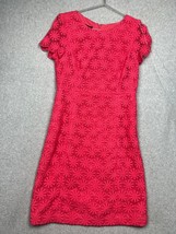 Talbots Womens Eyelet Sundress Crochet Dress Petites Size 4P Colorful Beach Pink - £28.80 GBP