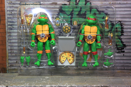 NECA Teenage Mutant Ninja Turtles Michelangelo and Raphael 2 pack TMNT no box - £125.62 GBP