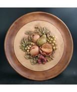 Napco Fruit Plate Wall Hanging Vintage c1962 MCM 3-D 14&quot; Diameter Dimens... - $24.00