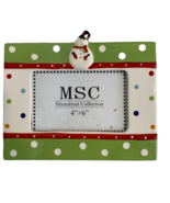 Mainstreet Collection Ceramic Snowman Picture Frame 4&quot; x 6&quot; NEW - $11.39