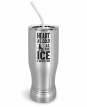 PixiDoodle Heart Cold As Ice - Ice Skating Insulated Coffee Mug Tumbler with Spi - £27.53 GBP+