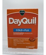 Vicks Dayquil Cold &amp; Flu Multi-Symptom Relief Liquicaps 16ct  Cough COMB... - $4.29