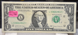 V RARE 2017 $1.00 STAR NOTE LOW SERIAL LOW RUN GREAT CONDITION 500 K LOO... - $23.38