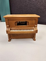 Antique Miniature For Dollhouse Or Room Box, Wooden Piano Music Box Working - $17.10