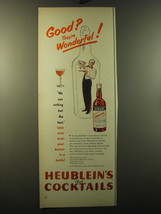1950 Heublein&#39;s Manhattan Club Cocktails Ad - Good? They&#39;re wonderful! - £14.76 GBP
