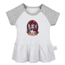 Retro Tattoo Girl Red Hair Change Pinup Art Baby Girl Dresses Infant Clothes - £9.25 GBP