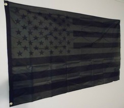 All Black American Flag 3X5&#39; FT backed out US Flag - £6.25 GBP