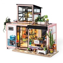 Miniature Wooden Doll House New Diy Kevin Studio Furniture Model Building Kits - £63.92 GBP